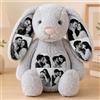 VEELU Coniglietto di Peluche Personalizzato con 8 Foto - Morbido Coniglietto di Peluche Commemorativo - Regali Personalizzati per Matrimoni, San Valentino, Compleanni e Anniversari (6)
