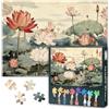 TISHIRON Puzzle impegnativo perfetto per giochi di famiglia, feste, 1000 pezzi, puzzle per adulti, puzzle con fiore di loto, puzzle per adulti, gioco intelligente, 50 cm x 70 cm