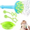 Generisch Set di bolle di sapone - giocattolo manuale per bolle di sapone per bambini, design tromba, set da 3 pezzi + vassoio incluso, ABS, dimensioni compatte, impugnatura liscia,