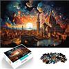 AITEXI Puzzle per regali colorati psichedelia di Firenze Cattedrale di Firenze 1000 pezzi puzzle per adulti puzzle in legno puzzle gioco decorazione artistica per la casa (50 x 75 cm)