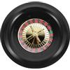 HANABASS Ruota da poker girevole, gioco da tavolo russa in plastica nera, accessorio per tavolo da poker e feste, 25,6 x 26 x 4,5 cm