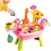 Generico Tavolo d'Acqua per Bambini, Rubinetto Dinosauro Cibo Giocattolo Giochi Estate, Sensoriale con Acqua Corrente, per Bambini 3+ Anni, Prescolari, Spiaggia, Giardino, Piscina, Sviluppo Cog