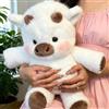 Generico Peluche Che Corre, 60CM Running Cow Peluches Mucche Gigante, Simpatico Cuscino Highland Cattle Pupazzo Che Corre, Antistress Animali Peluche Highland Mucches per Bambini Adulti