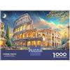 ENOYFHINO Puzzle 1000pz Colosseo Notturno/Tramonto: Adulti ≥12 anni, gioco educativo, decorazione casa, sfida ad alta difficoltà, regalo compleanno uomo/donna, 70x50 cm/1000pz
