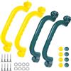 JONRRYIN Maniglia di Sicurezza per Parco Giochi, Maniglie per Telaio per Arrampicata, Maniglie Sicurezza Antiscivolo per Bambini, Accessori per Casetta da Gioco (4pz-verde e giallo)