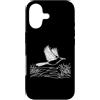 Jimbeels Custodia per iPhone 17 Grackle arte lineare Ornitologo