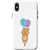 Animal funny cute sweet Nature Mammal Zo Custodia per iPhone X/XS simpatico gatto si blocca sul palloncino