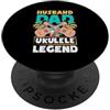 Funny Ukulele Musician Hawaiian Music Ap Marito Papà Ukulele Leggenda Divertente Festa del Papà Musicista PopSockets PopGrip Adesivo