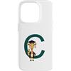Timowo Studio Custodia per iPhone 14 Pro Giraffa Diploma Lettera C Alfabeto Animale