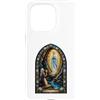 Holy Art Custodia per iPhone 15 Pro Nostra Signora Di Lourdes Grotta Mariana Mosaico Sacro Arte Fede