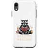 Bookworm Raccoon Reading Healing Custodia per iPhone XR Leggere invece di guarire carino procione amante dei libri