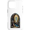 Holy Art Custodia per iPhone 16 Pro Nostra Signora Di Lourdes Grotta Mariana Mosaico Sacro Arte Fede