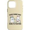 Funny Easter Bunny Martial Arts Karate R Custodia per iPhone 16 Pro Max Ogni coniglietto era Kung Fu combattendo carino duo