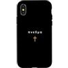 33ANDME Jesus King Christian Faith minim Custodia per iPhone X/XS PNEUMA Citazione greca Spirito Soffio Vitale con croce Gesù