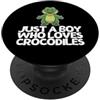 Funny Crocodile Hunter Costume Adult Des Solo un ragazzo che ama i coccodrilli Divertente coccodrillo PopSockets PopGrip Adesivo
