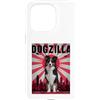 Border Collie Puppy Lover PS Custodia per iPhone 15 Pro Divertente retrò giapponese Dogzilla Border Collie amante dei cani