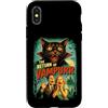 Halloween Vintage Spooky Retro Film Post Custodia per iPhone X/XS Ritorno di Vampurr | B-Movie divertente gatto vampiro horror anni '80