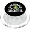 Funny Crocodile Hunter Costume Adult Des Facilmente distratto da coccodrilli divertente coccodrillo PopSockets PopGrip per MagSafe