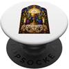 Holy Art Opera d'arte a mosaico gotico cattolico calice ed eucaristia PopSockets PopGrip Adesivo