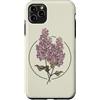 Cottagecore Naturalist Plant Design for Custodia per iPhone 11 Pro Max Fiore di fiori di campo grafico botanico lilla