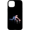 Paint Dripping Patriotic 4th of July US Custodia per iPhone 15 Plus Curling Stone Player Bandiera Americana USA Drip Graffiti Amante