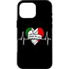 Roma Skylines per gli italiani e i fan d Custodia per iPhone 16 Pro Max Roma Colosseo Battito del Cuore Rome Skyline Roma Italia