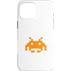 Obvious Designs Custodia per iPhone 16 Pro Max Retro Pixel Alien 8-Bit Space Gamer Art classico stile arcade
