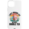 Retro Pig I Can't Imagine Life Without B Custodia per iPhone 15 Plus Simpatico maiale retrò Non riesco a immaginare la vita senza Bubble Tea