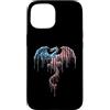 Paint Dripping Patriotic 4th of July US Custodia per iPhone 15 Dragon Fantasy Bandiera americana USA Drip Graffiti Patriottismo