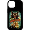 Halloween Vintage Spooky Retro Film Post Custodia per iPhone 14 Ritorno di Vampurr | B-Movie divertente gatto vampiro horror anni '80