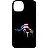 Paint Dripping Patriotic 4th of July US Custodia per iPhone 14 Plus Curling Stone Player Bandiera Americana USA Drip Graffiti Amante