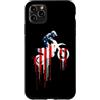 Paint Dripping Patriotic 4th of July US Custodia per iPhone 11 Pro Max Dirt Bike Motocross Bike Bandiera Americana USA Drip Graffiti