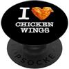 Amo le ali di pollo - piccanti e saporit Amo le ali di pollo - croccanti e piccanti. PopSockets PopGrip Adesivo