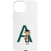 Timowo Studio Custodia per iPhone 15 Plus Giraffa Diploma Lettera A Alfabeto Animale