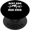Australian Shepherd Dog Dad Funny Father Best Dog Dad Ever Australian Shepherd Dog Heartbeat PopSockets PopGrip Adesivo