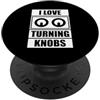 Tontechniker Outfit Veranstaltungstechni I love turning knobs Sound Guy Toningegnere PopSockets PopGrip Adesivo
