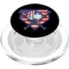 Camicie e regali InGENIUS del 4 luglio 4 luglio Baseball Gelato Drip Bandiera americana Ragazzi PopSockets PopGrip per MagSafe