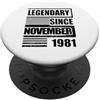 Lustige Geburtstagssprüche zum 45. B-day 45° compleanno leggendario dal novembre 1981 frase di compleanno PopSockets PopGrip Adesivo