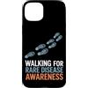 Rare Disease Warrior Gifts for Women and Custodia per iPhone 15 Plus Mese di sensibilizzazione sulle malattie rare Zebra febbraio Malattia rara