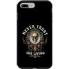Memento Mori Custodia per iPhone 7 Plus/8 Plus Vintage effetto invecchiato teschio incrinato specchio e rose grafica