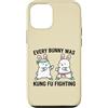 Funny Easter Bunny Martial Arts Karate R Custodia per iPhone 12/12 Pro Ogni coniglietto era Kung Fu combattendo carino duo