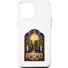 Holy Art Custodia per iPhone 12 Pro Max Opera d'arte a mosaico gotico cattolico calice ed eucaristia