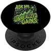 Wall Street Trading Investor Designs Investitore del mercato azionario Divertente Day Trader Trading azionario PopSockets PopGrip Adesivo