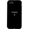 33ANDME Jesus King Christian Faith minim Custodia per iPhone SE (2020) / 7/8 PNEUMA Citazione greca Spirito Soffio Vitale con croce Gesù