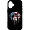 Paint Dripping Patriotic 4th of July US Custodia per iPhone 16 Bassotto Doxie Bandiera Americana USA Drip Graffiti Patriottismo