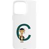 Timowo Studio Custodia per iPhone 15 Pro Max Giraffa Diploma Lettera C Alfabeto Animale