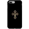 LUKE GALLERY Custodia per iPhone 7 Plus/8 Plus The Tribal Rosario Gold Cross
