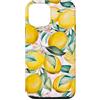 Citrus Preppy Pink and Yellow Co. Custodia per iPhone 12 mini Amalfi Lemon Italian Summer Girl Preppy Pattern