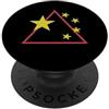 China Asia country Beijing Shanghai Chin Cina Stelle in Triangolo PopSockets PopGrip Adesivo