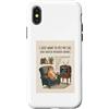 Cozy Crime Cat Co Custodia per iPhone X/XS Divertente voglio solo accarezzare il mio gatto e guardare omicidio spettacoli 3